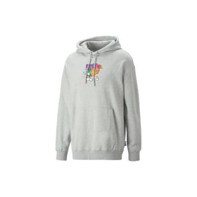 Puma X 8enjamin Cartoon Anime Print Pocket Hoodie Men Hoodies Gray 539822-04