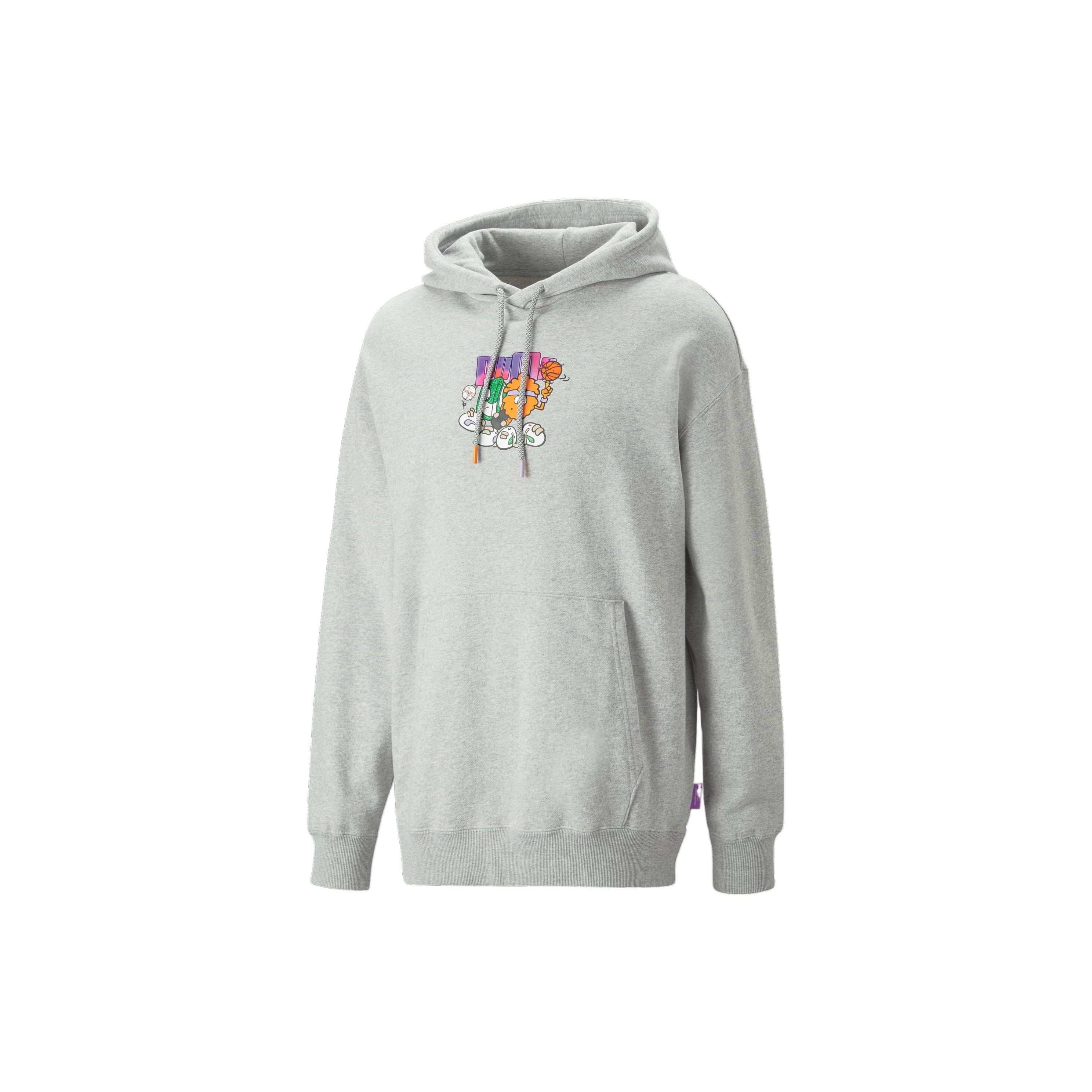 

Puma X 8enjamin Cartoon Anime Print Pocket Hoodie Men hoodies Gray 539822-04 M