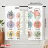 2pcs 2D Flat Printing Window Treatment Curtains Fruits Spirit Love Joy Peace Fabric Without Electricity Birthday Party Perfect