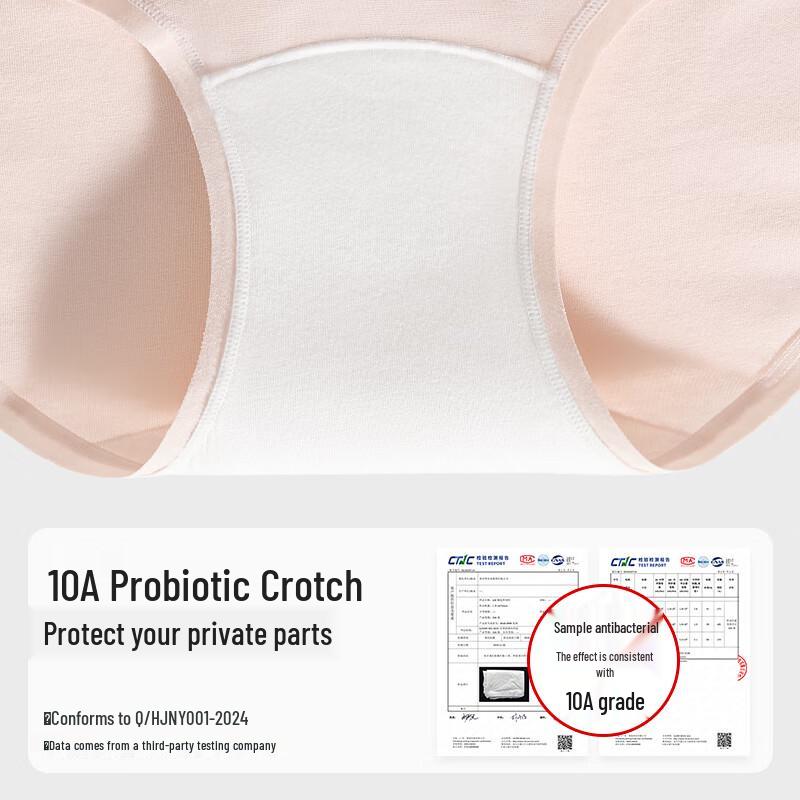 Oudifen Women's High-Waist Plus Size Cotton Shaping Briefs