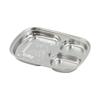 Aiju Stainless Steel Snack Plate, 3-piece Dinosaur, Silver, Single Item, Popular Korean Parenting Items