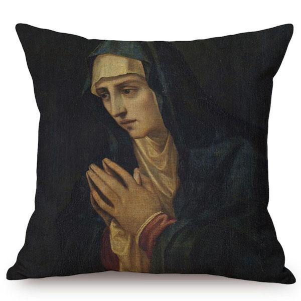 Famous Character Portrait Vintage Oil Painting Art Sofa Pillow Case Cotton Linen Luxury Gallery Chair Decorative Cushion Cover