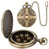 Unique Pocket Watch Case with 7pcs/set Metal Polyhedral Dices Pendant Fob Chain