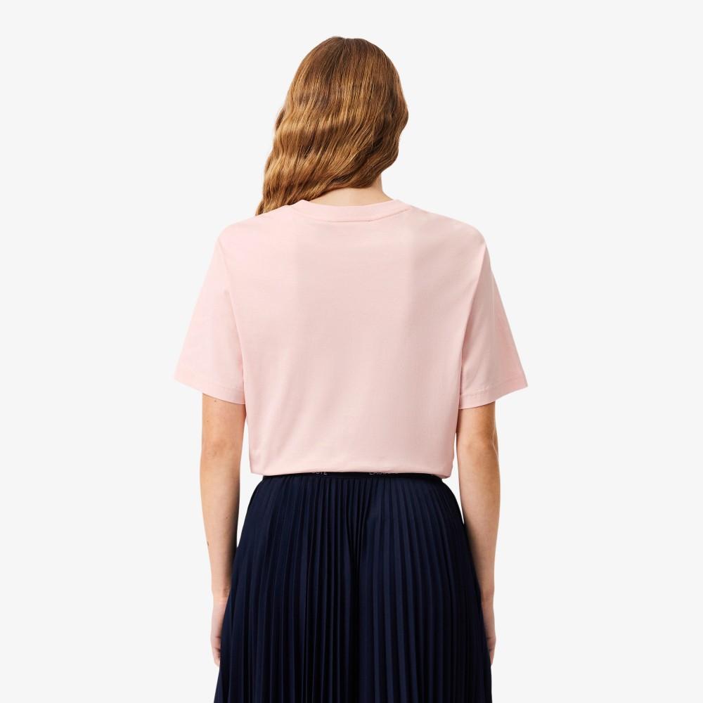 Lacoste Women's Relaxed Fit Basic Short Sleeve T-Shirt TF7215-56GADY