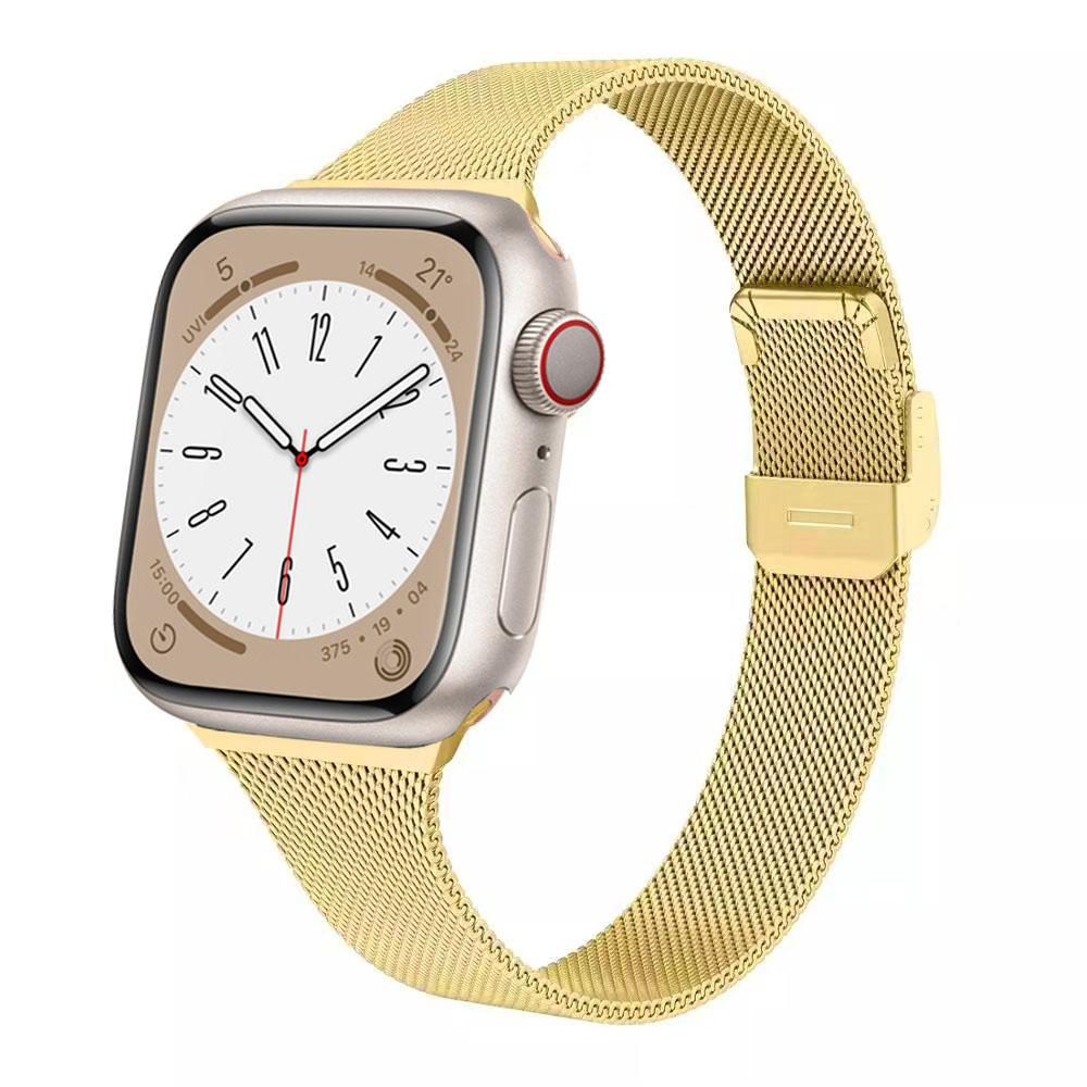 Silm Milanese Strap For Apple Watch Band 11 10 9 8 7 46mm 42mm 45mm 41mm Ultra 3/2 49mm Metal Bracelet iWatch 6 5 4 SE 44mm 40mm