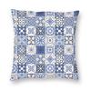 Blue Delft Portuguese Tile Throw Pillow  Cushions for Sofa Azulejo Pattern _ Cushion S,