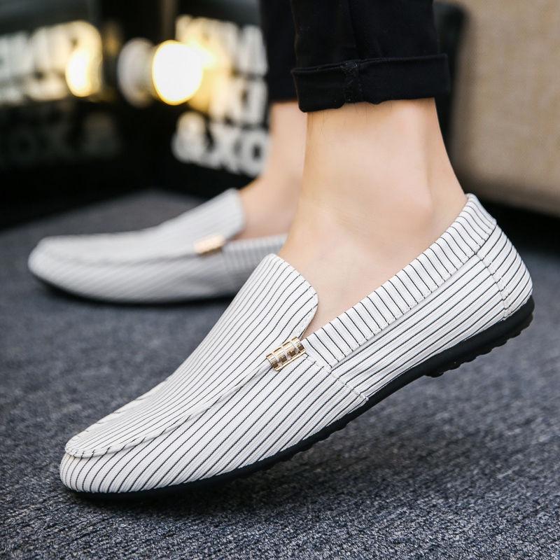 Spring New Bean Shoes Men's Fashion Soft Soled British Trendy Men's Korean Casual Leather Shoes Lazy Men's Shoes
