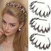 Wellenförmiges Stirnband Strass-Schmetterlings-Stirnband Gewelltes Stirnband Ganztägig Tragbar Haarschmuck Hält abstehende Haare für Damen Erwachsene Teenager