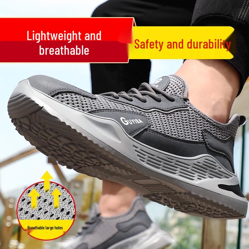 Jingtu Men s Steel Toe Breathable Safety Shoes 42