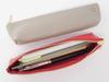 OSL Leather Pencil Case Taupe [Slip-On] OSL-1801 Slip-On