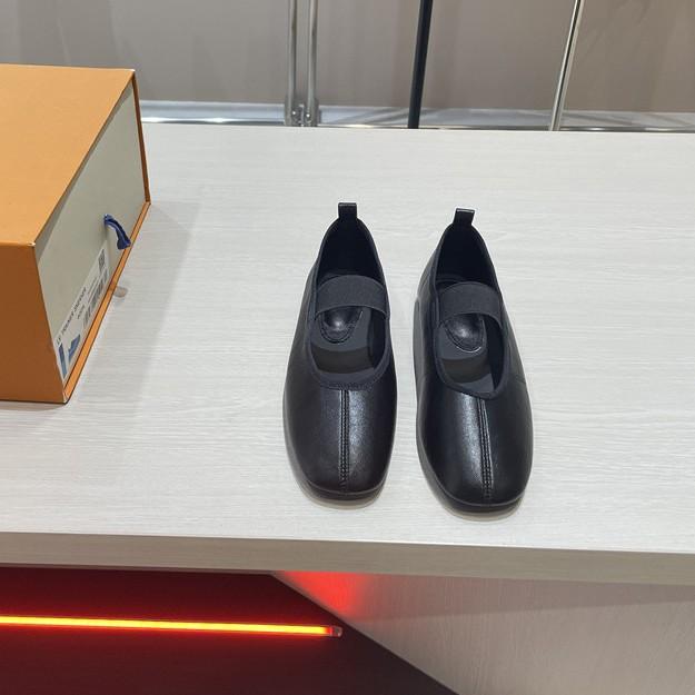 French Temperament Round Head Elastic One-word Belt Ballet Shoes Versatile Flat Bottom Shallow Mouth Single Shoes Women