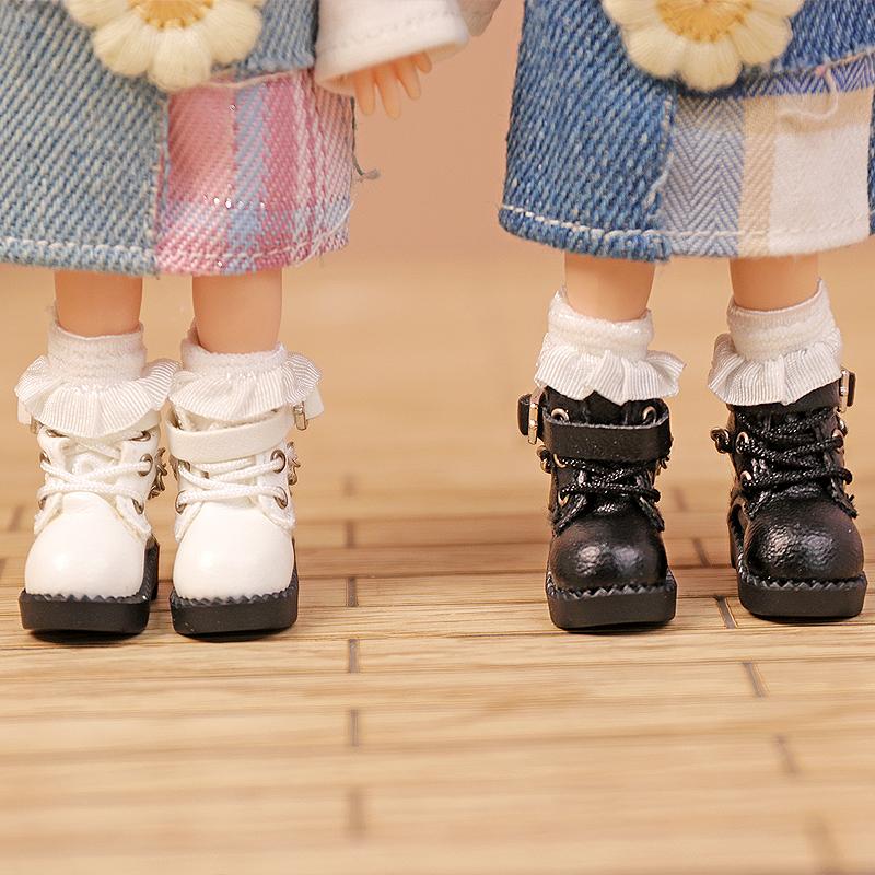 Ob11 Casual Chain Boots Shoes Leather Boots Molly Sister Head Shoes GSC Plain Doll Shoes Doll Accessories 1/12bjd Shoes New