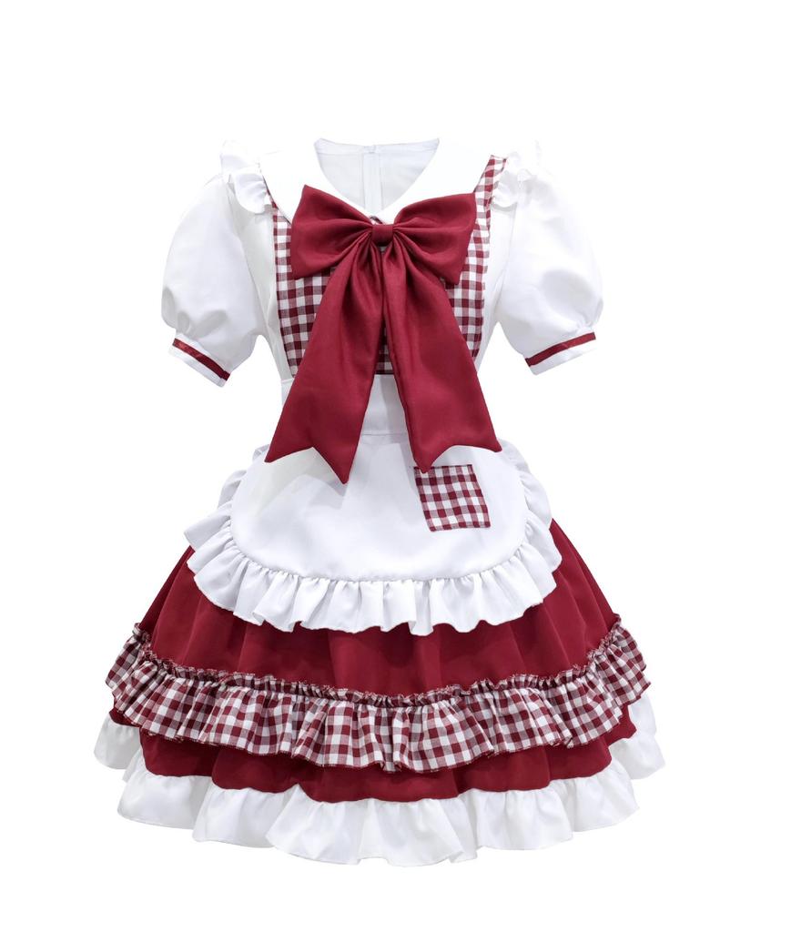 2023 Christmas & New Year Red Riding Hood Cosplay Maid Skirt - Lolita Dress Gift