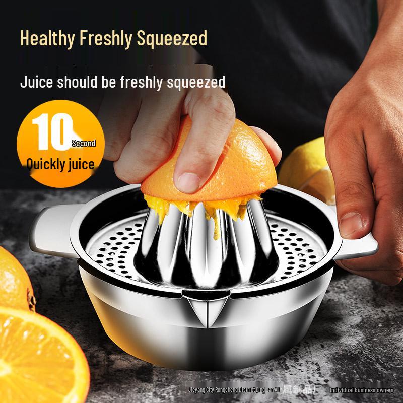 304 Stainless Steel Thickened Hand-Press Juicer for Lemons and Oranges with Customizable Logo
