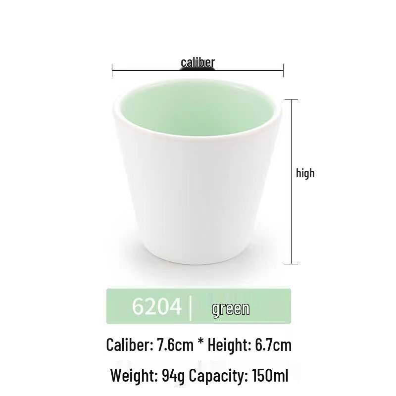Dual-Color Melamine Tea Cup - Porcelain-Like Plastic Cup for Restaurants, Hot Pots, and Cafeterias