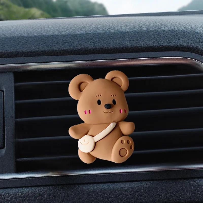 

Cartoon Bear Air Vent Perfume Clip Car Air Conditioning Aromatherapy Clip Creative Car Decoration Ornaments Cute Car Accessories