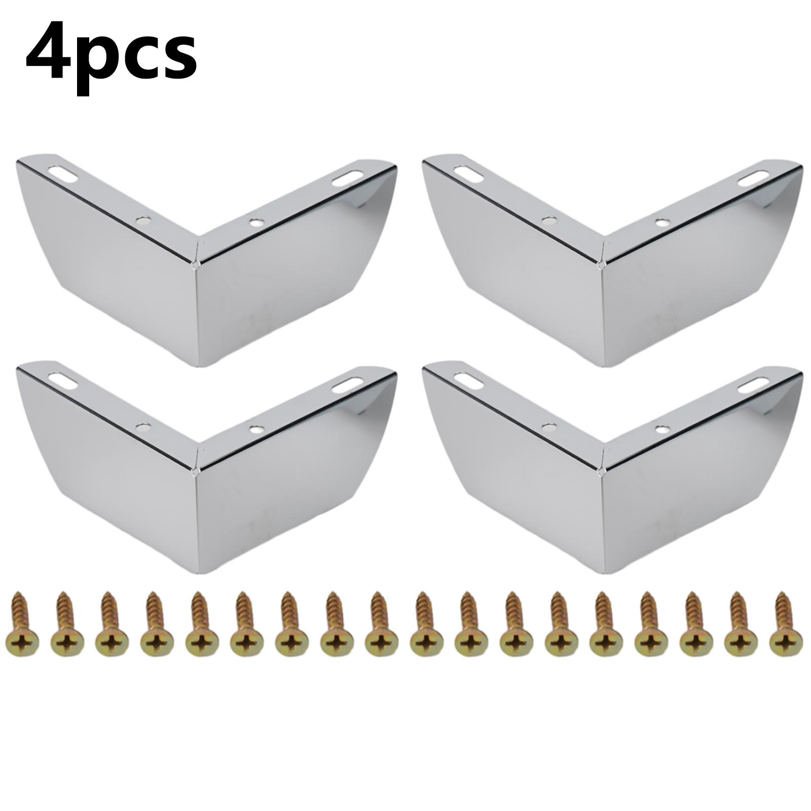 

4PCS Simple L-Shaped 2-In-1 Furniture Leg Bedside Table Support Leg For Sofas Beds Tables Hardware Furniture Accessories срібний