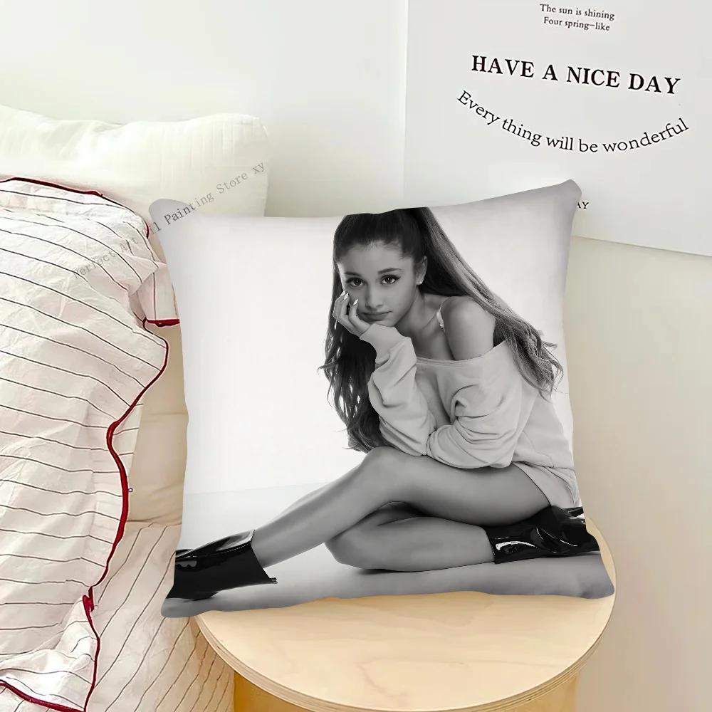 Singer A-Ariana G-Grande Pillow Case Fashion Square Pillowcase Bedroom Sofa Room Ins Decoration Leisure Cushion Cover 40x40