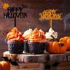 10pcs Multifunction Halloween Cupcake Toppers Reusable Halloween Cake Plug-in  Decoration