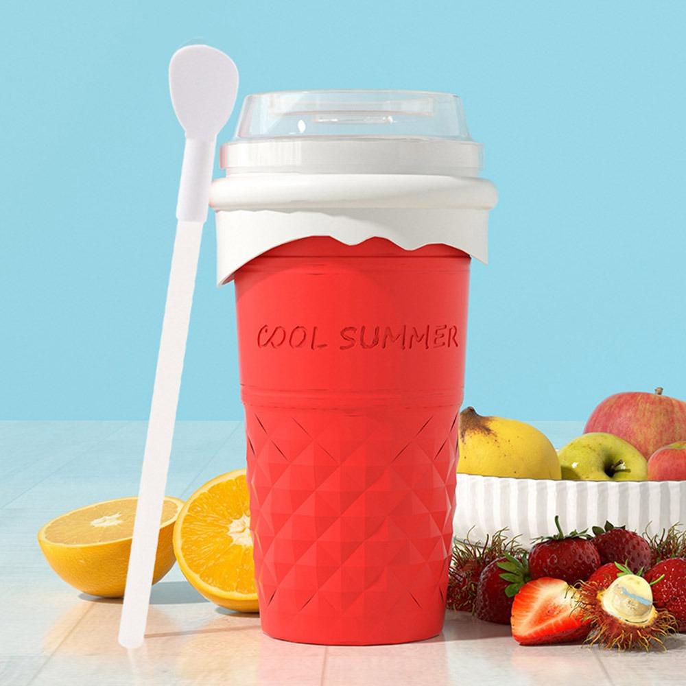 500 ML DIY Quick-Frozen Summer Smoothie Cup Large Capacity Cooling Milkshake Bottle Squeeze Portable Slushy Maker Cup
