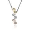 Fashion Titanium Steel Necklace Women's European and American Creative 8 Characters Women's Diamond-encrusted Two-color Necklace