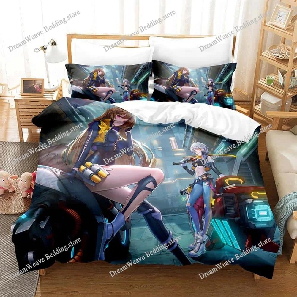 3D Printing Game Tower of Fantasy Anime Bedding Set Single Twin Full Queen King Size Bed Set Adult Kid Bedroom Duvetcover Sets96