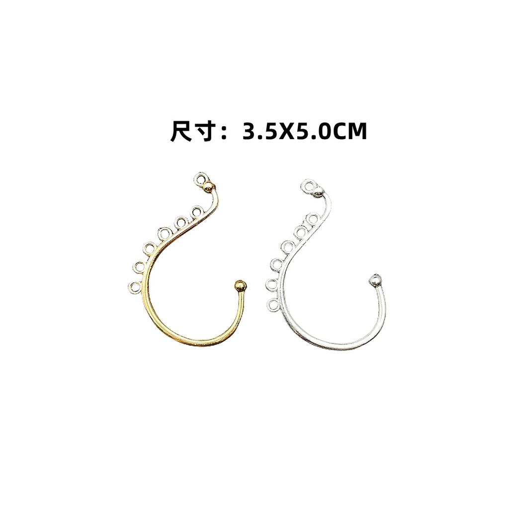 10pcsDIY Bridal Handmade Headgear Material Antique Hairpin Jewelry Accessories, Ear Hanging Ear Hook Hair Accessories Alloy Material