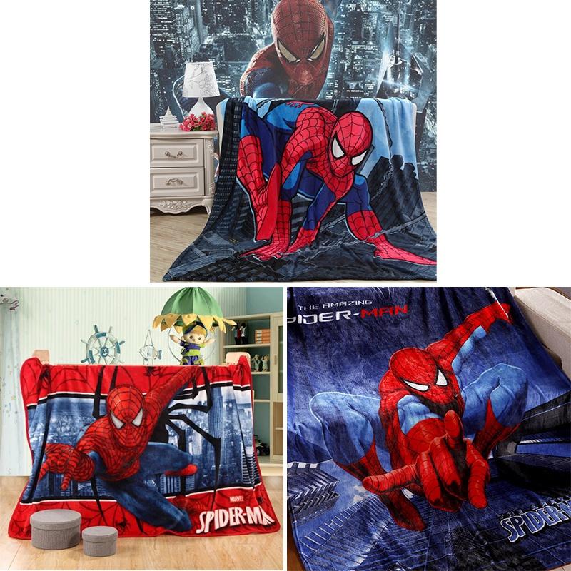 Spiderman Soft Flannel Fleece Throw Blanket For Kids Room Decor