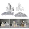 Detailed Christmas Castles Decorations Mold Sturdy Silicone Castles Decors Mold For Crafting Christmas Castles Figure