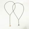 Fashion Beaded Tassel Double-layer Long Necklace Temperament Versatile Stacked Wearing Peach Heart Pendant Sweater Chain
