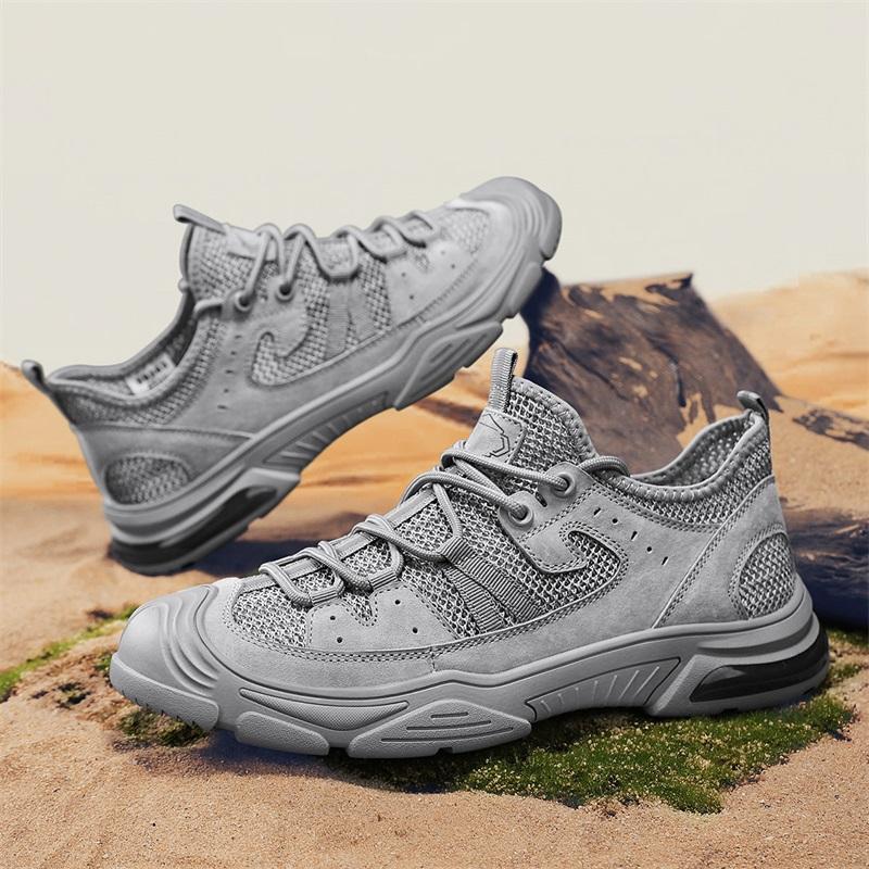 Men's Leather Casual Shoes Outdoor Breathable Sneakers for Men