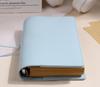 A6  Soft Pu Binder PU Clip-on Notebook Leather Loose Leaf Notebook Cover with Craft Line Notebooks Journal Stationery