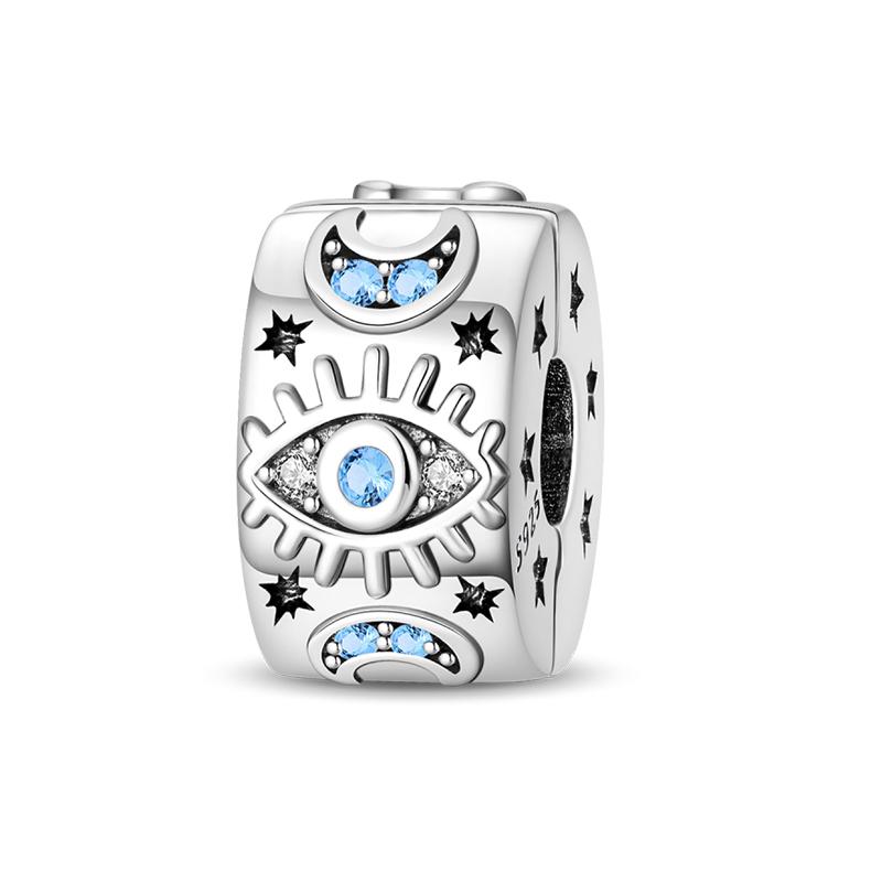 925 Silver Charms Beads Devil's Eye Fatima's Hand Cross Beads Fit Original Bracelet Women DIY Jewelry Gifts