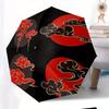 Folding Umbrella Abstract Cloud Design, Bold Red Circle Motif. Creative Portable Folding Umbrella, Suitable Holiday Gifts