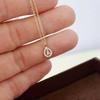 S925 Sterling Silver Teardrop Diamond Pendant Necklace - Elegant, Versatile, High-End Clavicle Chain for Women