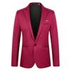Men's Slim Fit Casual Blazer: One-Button Fashion Business Suit Jacket