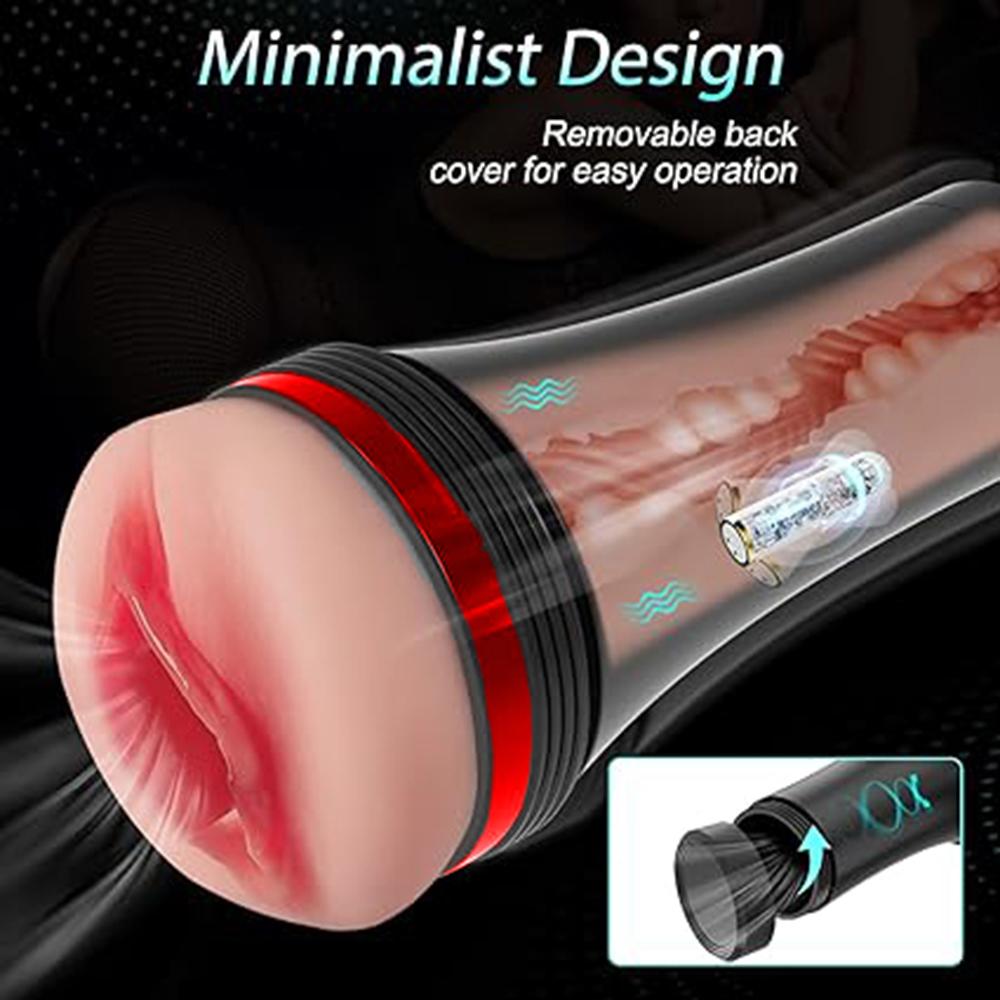 Male Electric Masturbator Sexual Stimulation Sex Toy Realistic Texture with Vibrating Vagina Squeeze Pouch Vagina Plump Soft and Juicy Toys