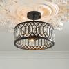 Black Crystal Ceiling Light Modern and Minimalist Entrance Hallway Light