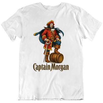 Capitano, Capitano Morgan, marinaio cartone animato barca marittima T Shirt Uomo Donna Magliette Top Tee Regalo Nuovo