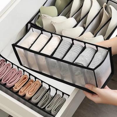 1pc Closet Organizer For  Bra Socks Home Separated Underwear Storage Box 6/7/11 Grids Jeans Organizer Foldable Drawer Organizer