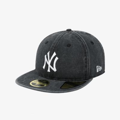 New Era Mlb New York Yankees Fitted Cap Pigment Acid Wash Schwarz