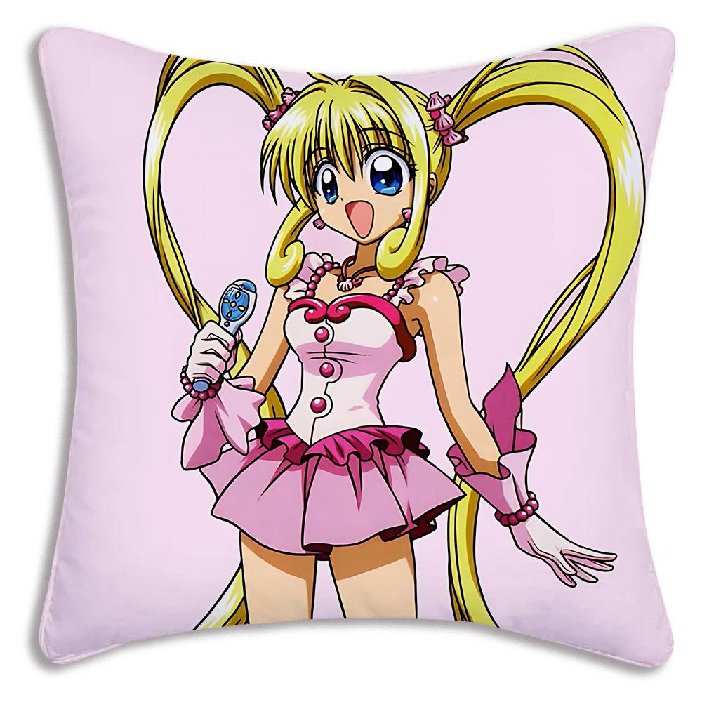 Anime M-Mermaid Melodys Pillow Covers Cartoon Sofa Decorative Home Double-sided Printing Short Plush Cute Cushion Cover