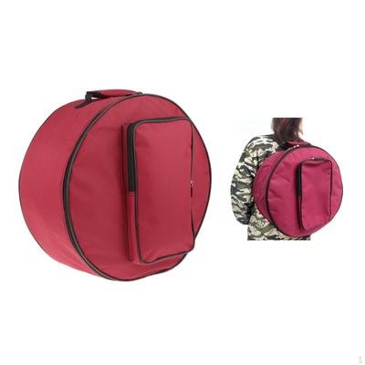 Red Snare Drum Bag Case Shoulder Carrying Instrument Accessory