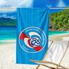 Fußball Straßburg Wappen Strandtuch - Weiche, Saugfähige Mikrofaser, Leicht, Ideal für Den Strand, Partys, Reisen, Camping Fan Geschenke