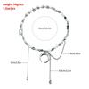 Chic Beaded Alloy Necklace Featuring Flat Moon Charm and Pearls Diamond Elements Creating Modern Fashion Look for Women