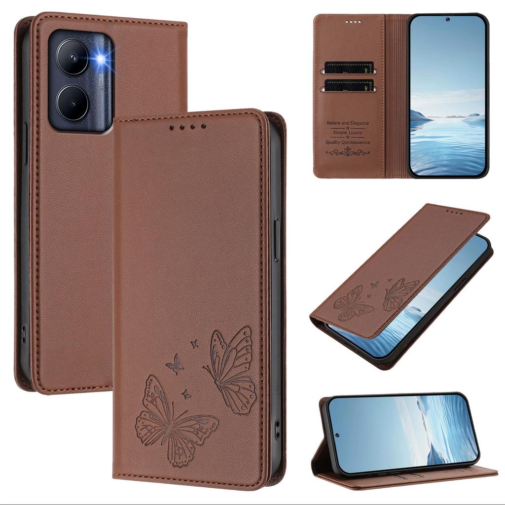 Luxury Leather Flip Wallet Case Protective Phone Cover For Realme C33 C30s C30 C25s C25 C21Y C21 C20 C17 C15 C12 C11