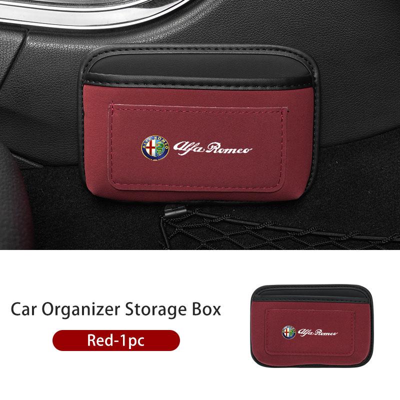 Self Adhesive Car Side Door Storage Pocket Sticky Organizer Bag For Alfa Romeo Giulietta GT 159 147 156 Mito Brera Giulia Spider kjn456