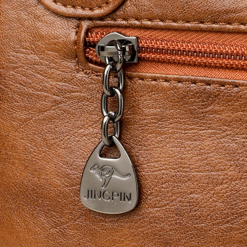 European and American Mother Bags, Middle-aged Women's Crossbody Large-capacity Simple Casual Shoulder Bags, Soft Leather Portable Retro Tote Bags