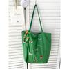 Early spring new dopamine double-sided shoulder bag cute dachshund dog embroidered canvas bag small fresh nylon underarm bag