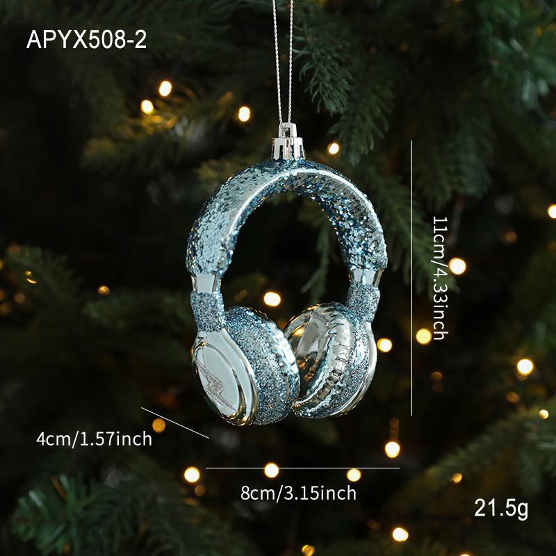 New Year Christmas Decorations Blue Plastic Pendant Christmas Tree Window Decoration Cartoon Decoration Scene Arrangement